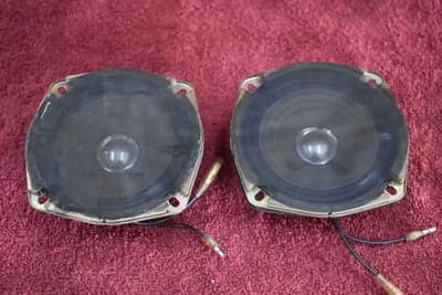 77-78 Datsun 280Z Hitachi speaker pair b-pillar mounted OEM used *intact*