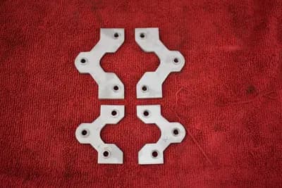 77-78 Datsun 280Z coupe RH + LH upper + lower hinge door hinge plate set OEM