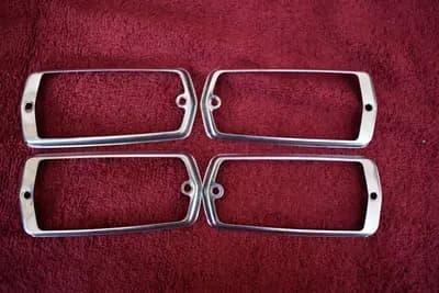 Datsun 240Z 260Z 280Z side marker chrome trim bezel aet of 4 OEM used