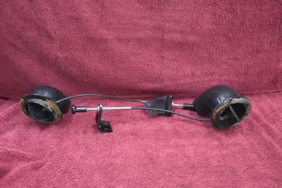 77-78 Datsun 280Z fresh air vent control + flap pair w/cable + knobs OEM used