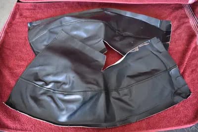 77-78 Datsun 280Z coupe interior wheel hump vinyl pair OEM used RH + LH