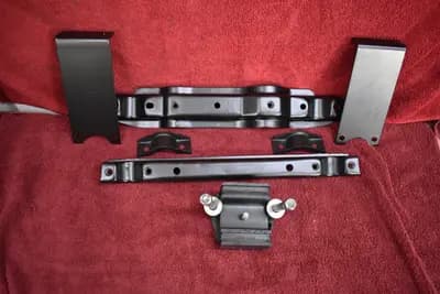69-6/71 240Z R180 rear suspension carrier mount + insulator + powder/paint etc