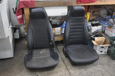 77-78 Datsun 280Z coupe passenger + driver seat pair w/o rails OEM used