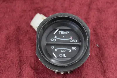 77-78 Datsun 280Z oil pressure + temp temperature gauge OEM used
