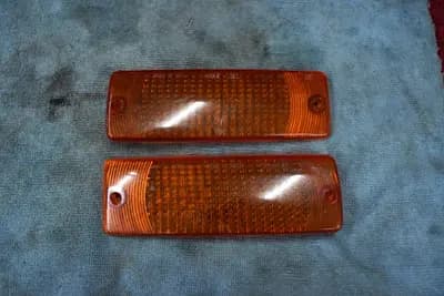 75-78 Datsun 280Z turn signal park lamp light LENS ONLY RH + LH pair OEM used