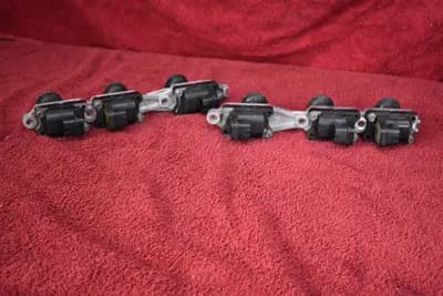 Nissan Skyline RB25 R33 set of 6 coils w/brackets OEM used