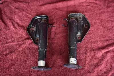 74-76 Datsun 260Z 280Z front bumper bracket pair OEM used