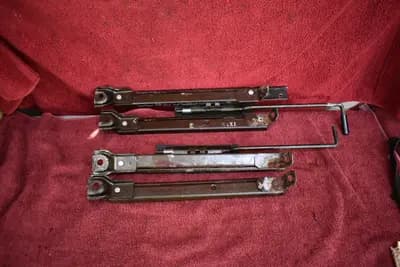 77-78 Datsun 280Z coupe RH + LH seat slider rail pair set OEM used