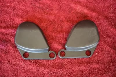 77-78 Datsun 280Z seat hinge mechanism trim cover pair OEM used