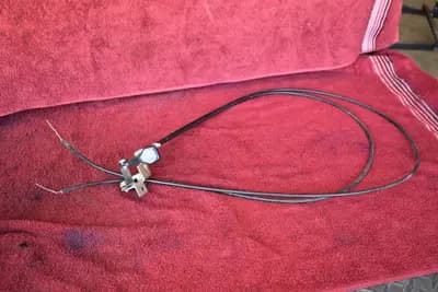 1972-72 Datsun 240Z choke cable + knob + console bracket OEM used