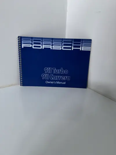 1987 Porsche 911 Carrera/911 Turbo Factory Owner’s Manual OEM
