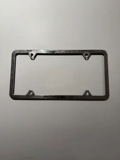 Porsche Chrome License Plate Frame