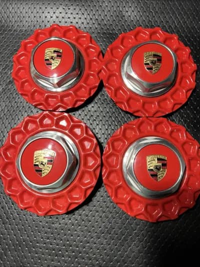 Porsche BBS center Caps Set Of 4 09.24.069 09.24.013 09.24.036 09.23.221 Red