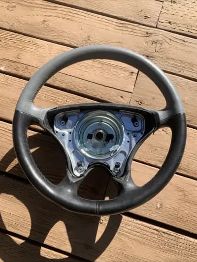 MERCEDES W202 W124 W210 W208 W140 R129 STEERING WHEEL RARE SPORT BLACK/GRAY Oem