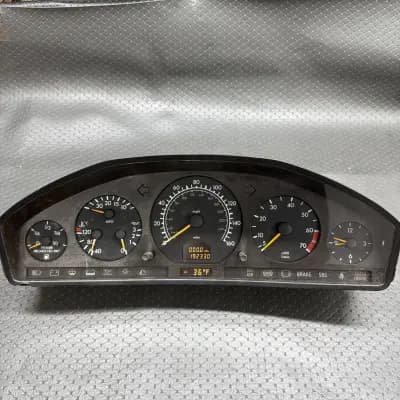 1996-98 Mercedes R129 Black Instrument Cluster Speedometer 1294402411 192k