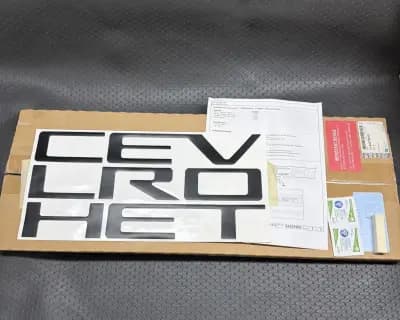 2019-2025 GM 84370615 OEM Chevrolet Silverado Tailgate Lettering Decal Black
