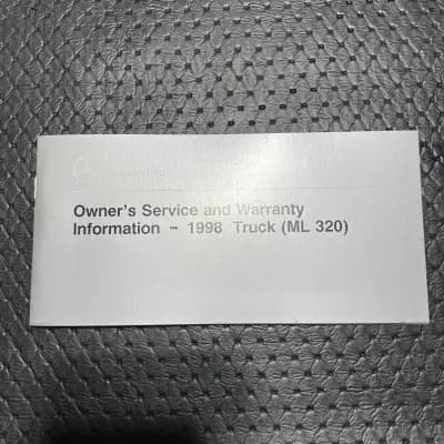 1998 Mercedes Benz ML Class ML320 Owners Service And Warranty Information Oem