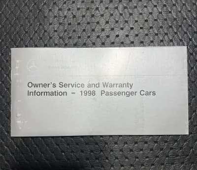 1998 Mercedes Benz Passenger Cars Owners Service And Warranty Information Oem