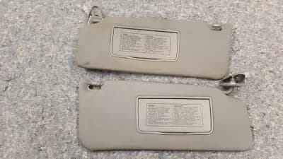 2007-2012 Acura RDX Sun Visor Pair Set Driver Passenger Left Right Lighted Beige
