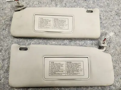 2007-2012 Acura RDX Sun Visor Set Pair Driver Passenger LH RH Lighted Gray OEM