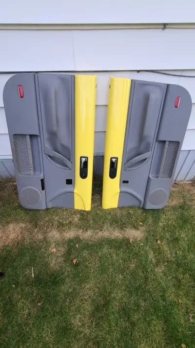 Volkswagen Beetle Door Panel SET 1998 to 2010 OEM yello /Grey HARDTOP